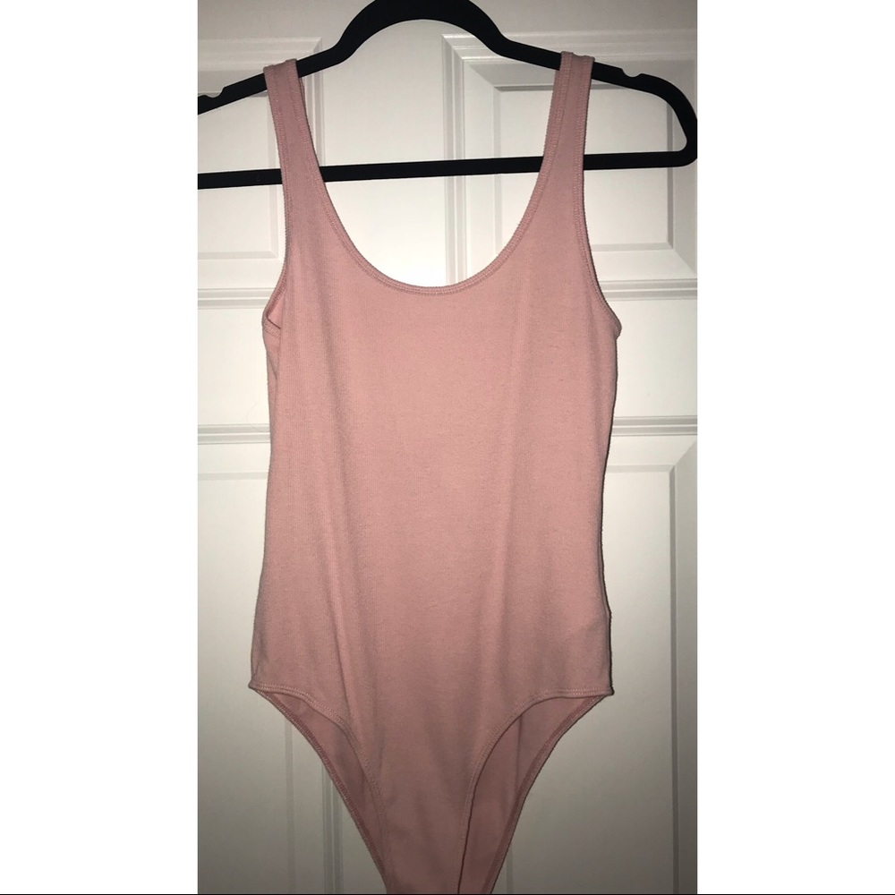 Pink Scoop Ribbed Bodysuit